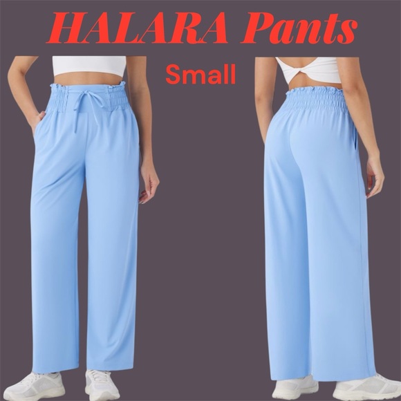 HALARA Pants - HALARA Women's Sky Blue Wide-Leg Pants small